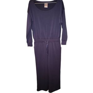 Serra Casual Romper scoop neckline long-sleeved one-piece jumpsuit wide-leg silh